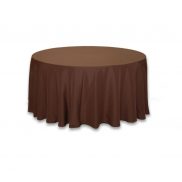 Chocolate Brown Polyester 132 Round