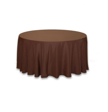 Chocolate Brown Polyester 132 Round