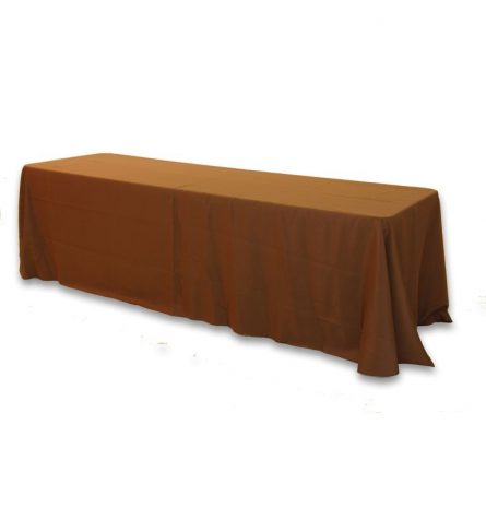 Chocolate Brown Polyester 8ft Linen