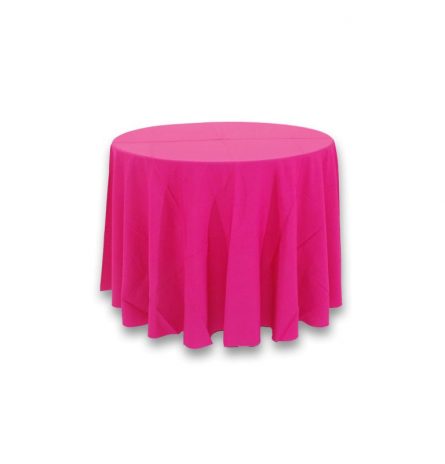 Hot Pink Polyester 90" Round