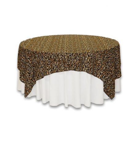 Leopard Polyester 90" Sqaure