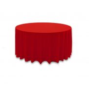 Red Polyester 132" Round