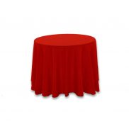 Red Polyester 90" Round