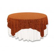 Rust Gold Damask 80" Square