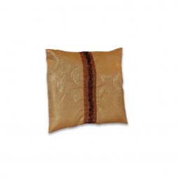 Gold Satin Brown Bengaline Pillow Cover