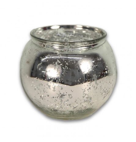 Mercury Silver Glass Bowl