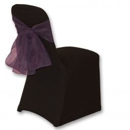 Organza Chair Tie Purple