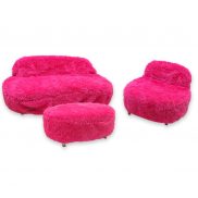 Pink Fuzzy Couch Covers