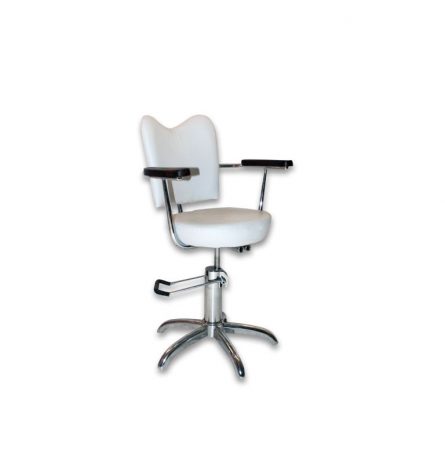 White Chrome Barber Chair