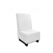 White Leather Highback Chair