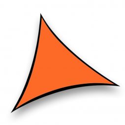 Triangle Spandex Orange with Black Border