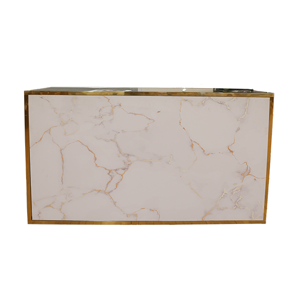 Gold Frame Acrylic White Bar
