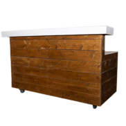 Rolling Wood Bar Registration Desk