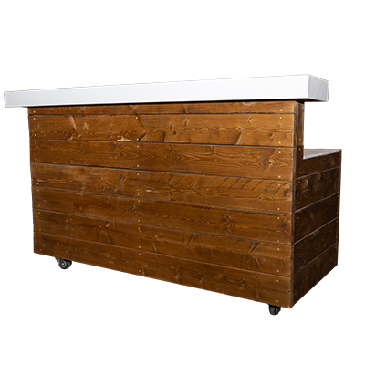Rolling Wood Bar Registration Desk